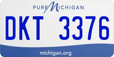 MI license plate DKT3376