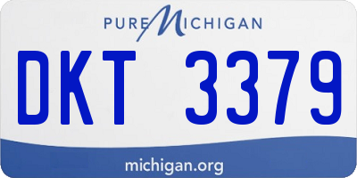 MI license plate DKT3379