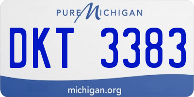MI license plate DKT3383