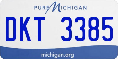 MI license plate DKT3385