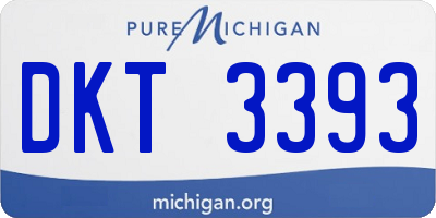 MI license plate DKT3393