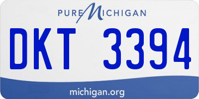 MI license plate DKT3394