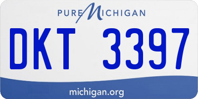 MI license plate DKT3397