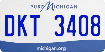 MI license plate DKT3408