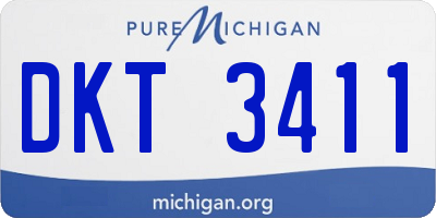 MI license plate DKT3411