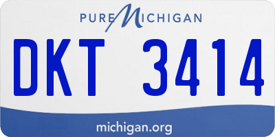 MI license plate DKT3414