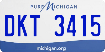 MI license plate DKT3415
