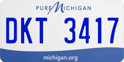 MI license plate DKT3417