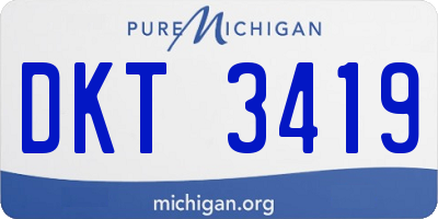 MI license plate DKT3419