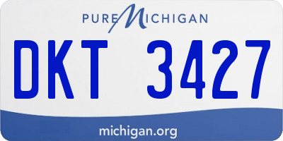 MI license plate DKT3427