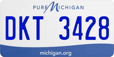 MI license plate DKT3428
