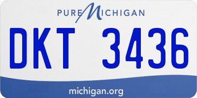 MI license plate DKT3436