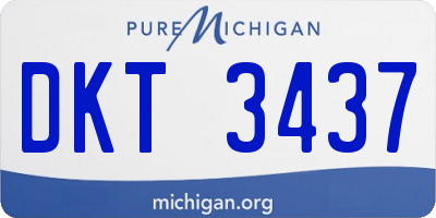 MI license plate DKT3437