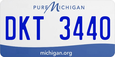 MI license plate DKT3440