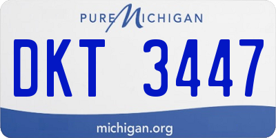 MI license plate DKT3447