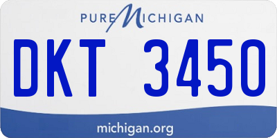 MI license plate DKT3450