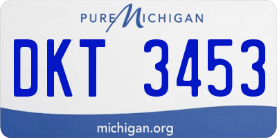 MI license plate DKT3453