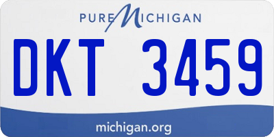 MI license plate DKT3459