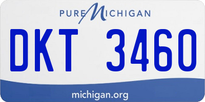 MI license plate DKT3460