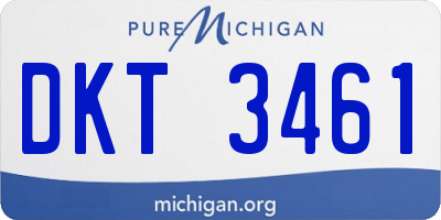 MI license plate DKT3461