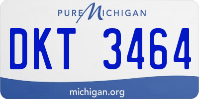 MI license plate DKT3464