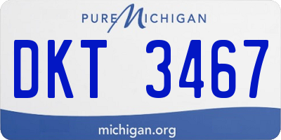 MI license plate DKT3467