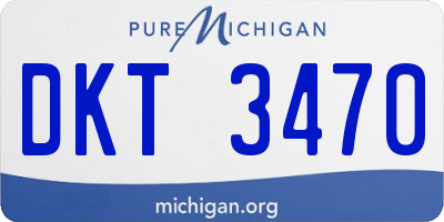 MI license plate DKT3470