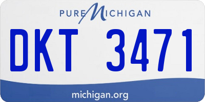 MI license plate DKT3471
