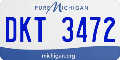 MI license plate DKT3472