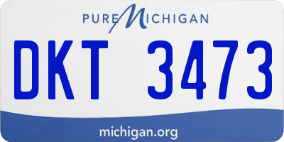 MI license plate DKT3473