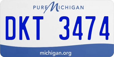 MI license plate DKT3474