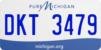 MI license plate DKT3479