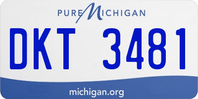 MI license plate DKT3481