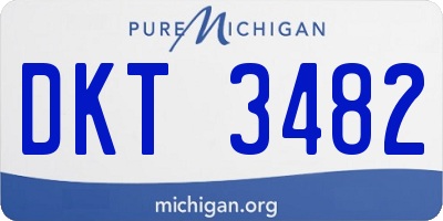 MI license plate DKT3482