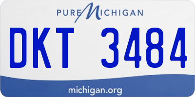 MI license plate DKT3484