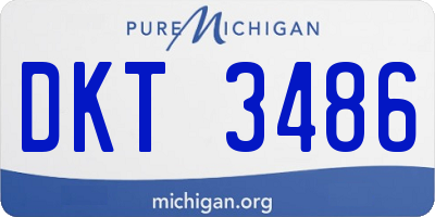 MI license plate DKT3486