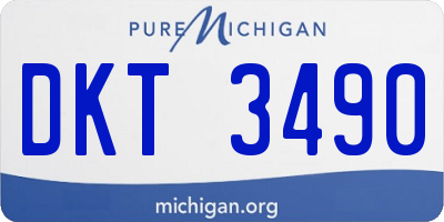 MI license plate DKT3490