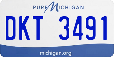MI license plate DKT3491