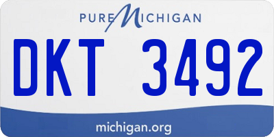 MI license plate DKT3492
