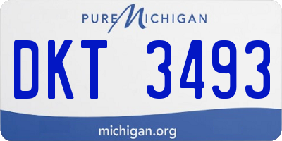 MI license plate DKT3493