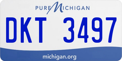 MI license plate DKT3497