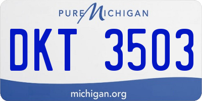 MI license plate DKT3503