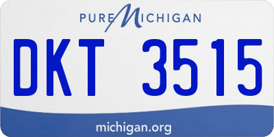 MI license plate DKT3515