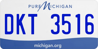 MI license plate DKT3516