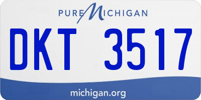 MI license plate DKT3517