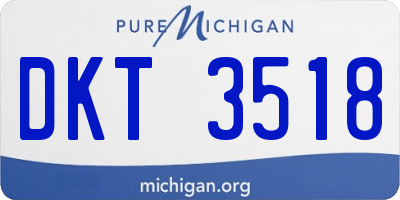 MI license plate DKT3518