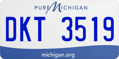 MI license plate DKT3519