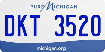 MI license plate DKT3520