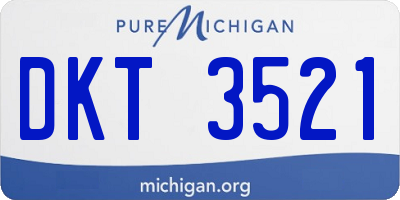MI license plate DKT3521