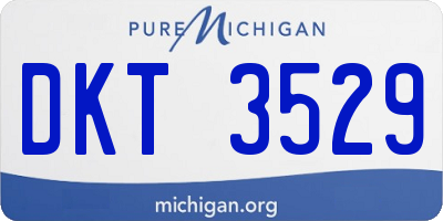 MI license plate DKT3529